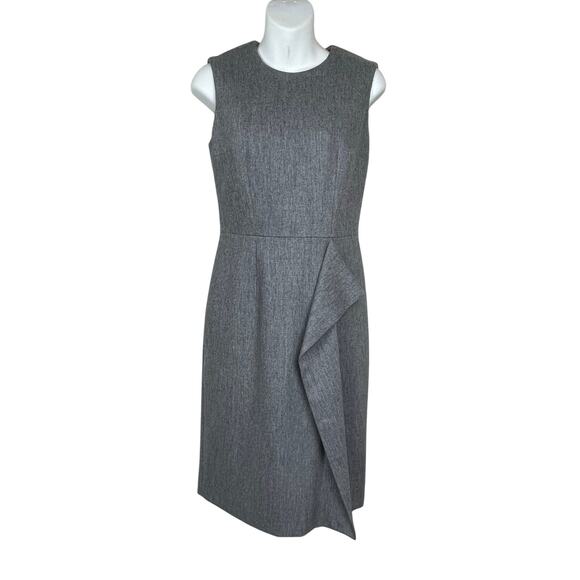 Paule KA Wool Blend‎ Shift Dress Size 36 Sleeveless Waterfall Ruffle Classic - Picture 1 of 8